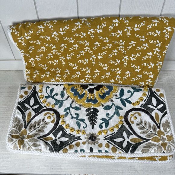 Yellow Embroidered Claudia Pillow Covers 20x20 (Set Of 2) Kirkland's Floral - Picture 12 of 16